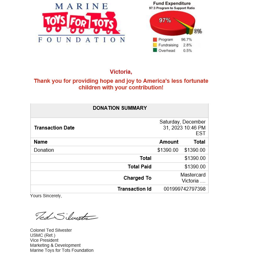 Toys For Tots - December 2022